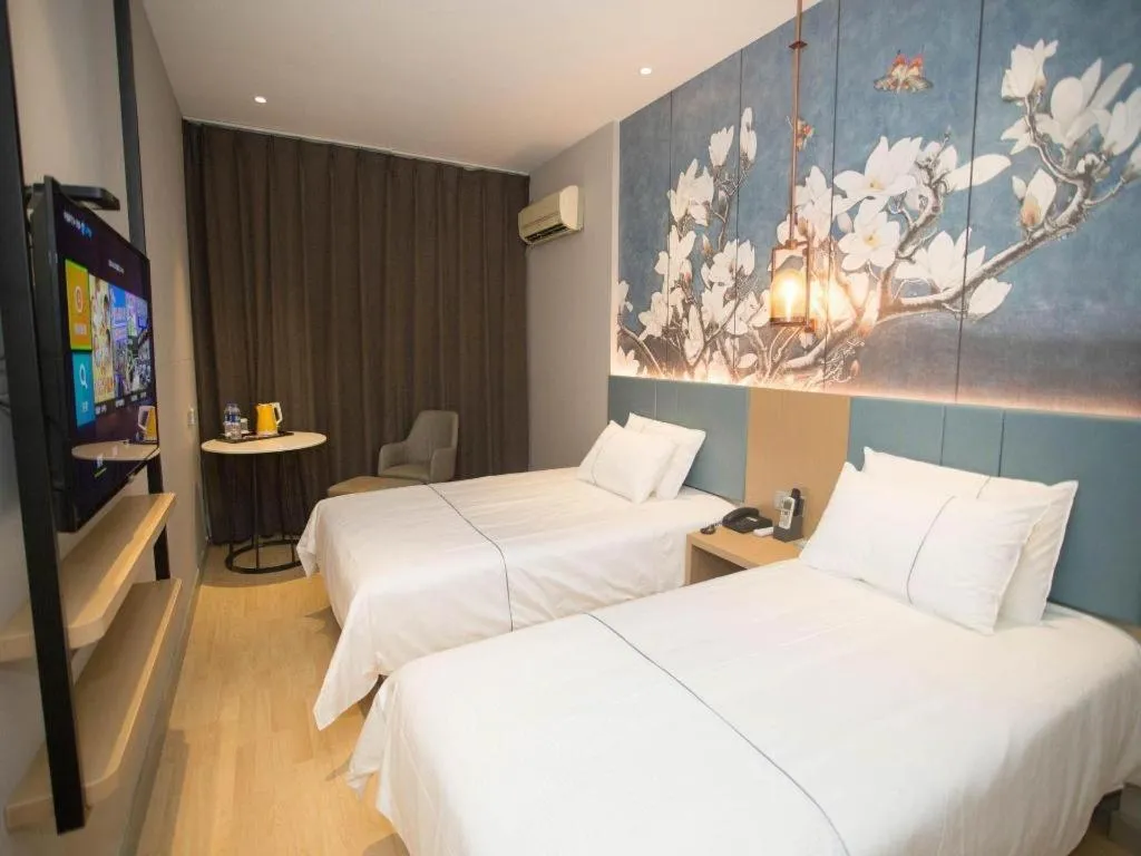 Bed in Jinjiang Inn Tianjin Station Jinwan Square