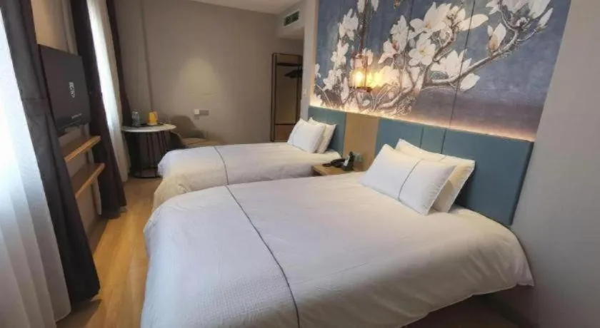 Bed in Jinjiang Inn Tianjin Station Jinwan Square