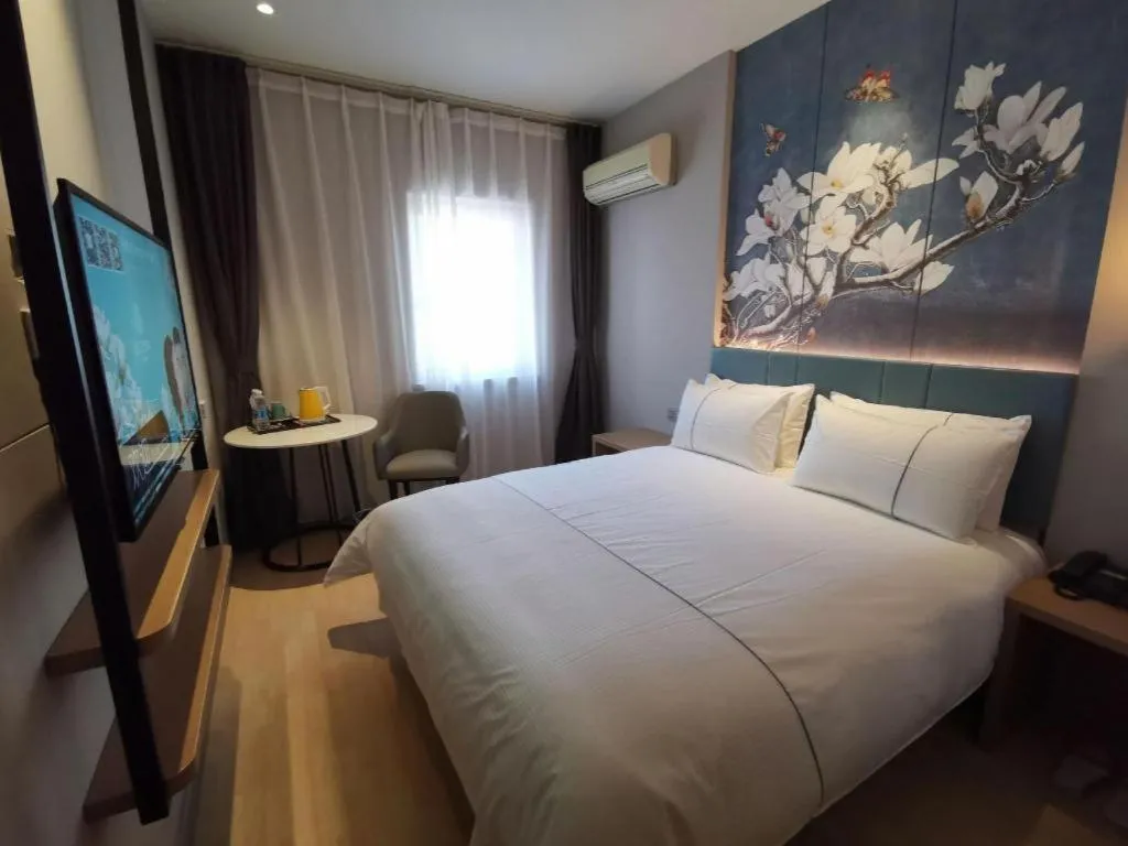 Bed in Jinjiang Inn Tianjin Station Jinwan Square