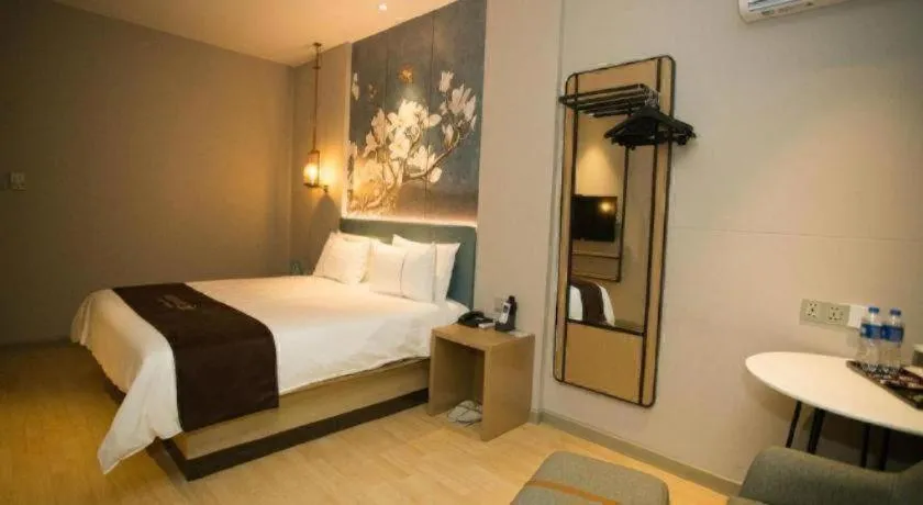 Bed in Jinjiang Inn Tianjin Station Jinwan Square