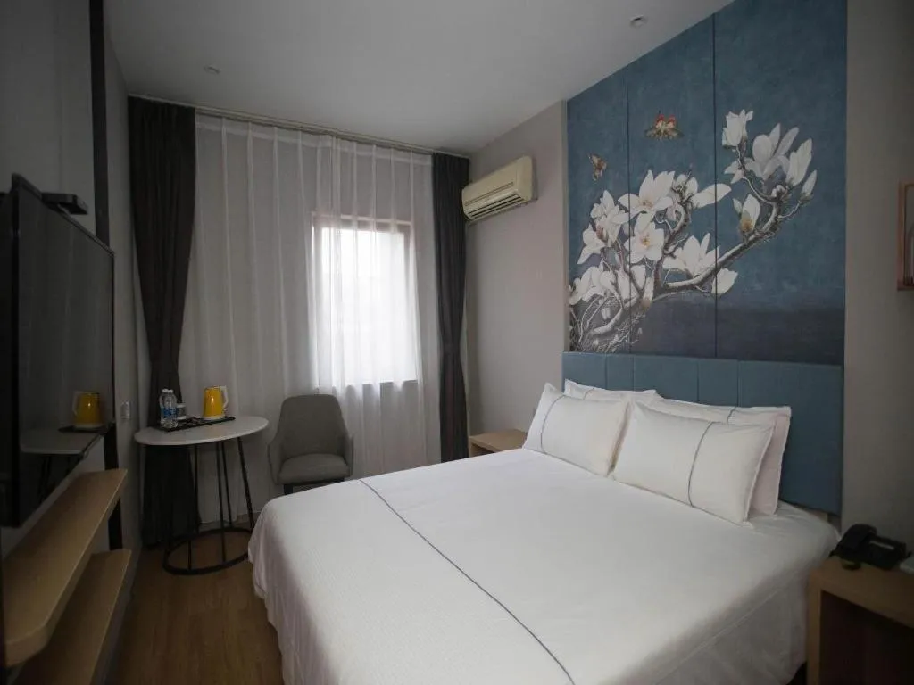 Bed in Jinjiang Inn Tianjin Station Jinwan Square