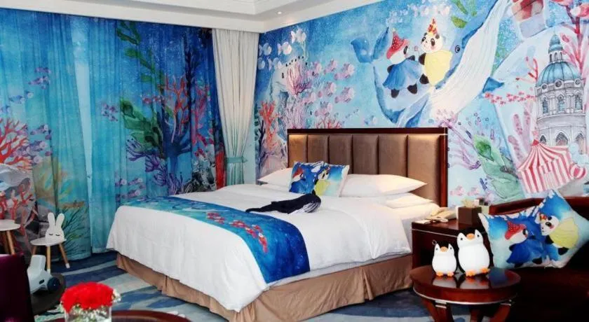 Bed in Xinjin Celebrity City Hotel