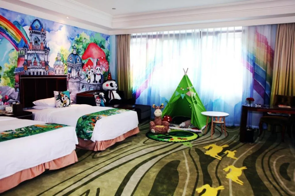 Bed in Xinjin Celebrity City Hotel