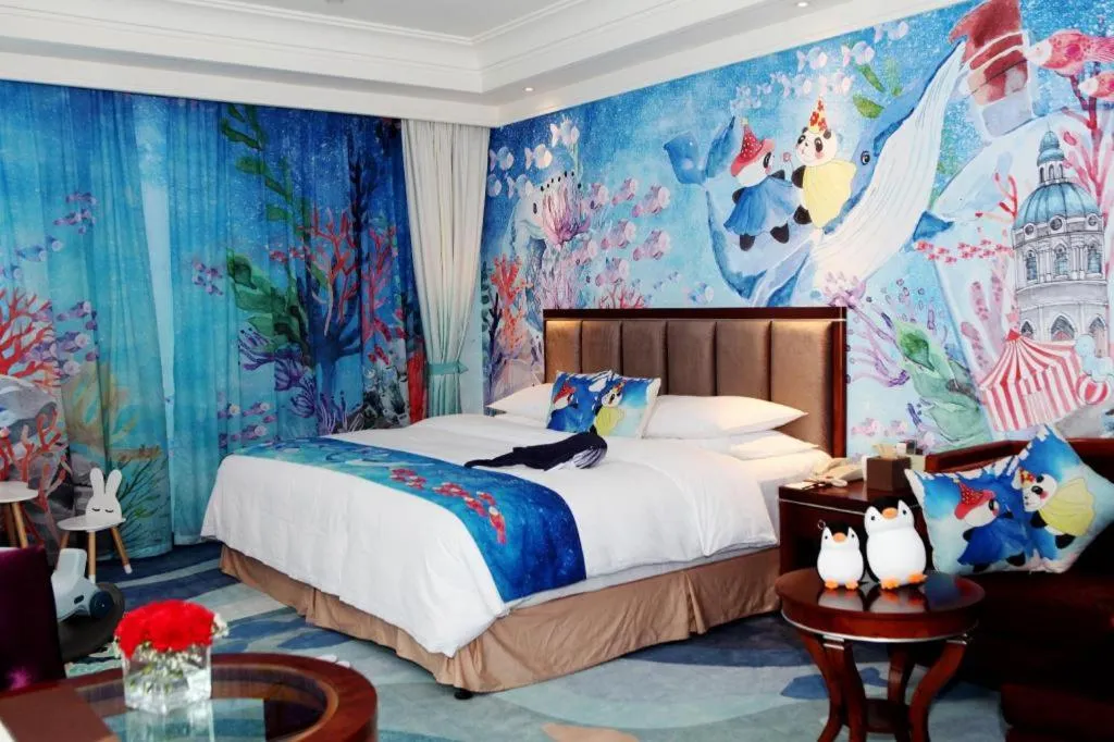 Bed in Xinjin Celebrity City Hotel