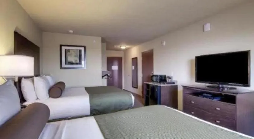 Bed in AmericInn by Wyndham Oshkosh