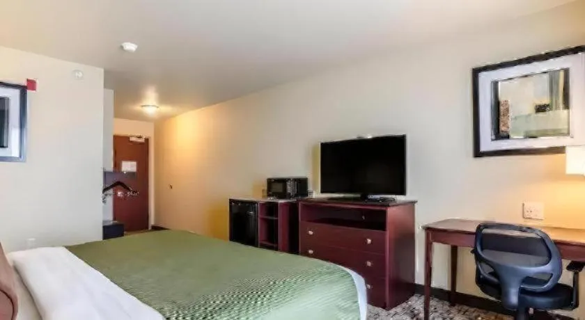 Bed in AmericInn by Wyndham Oshkosh