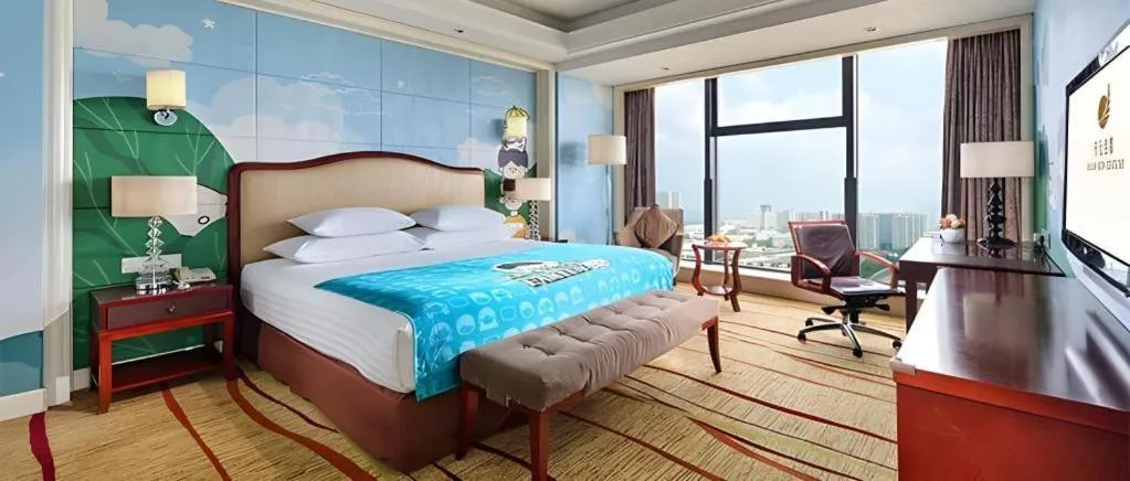 Bed in New Century Grand Hotel Zhejiang Sanli
