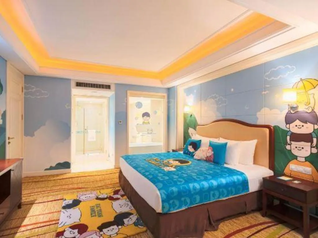 Bed in New Century Grand Hotel Zhejiang Sanli