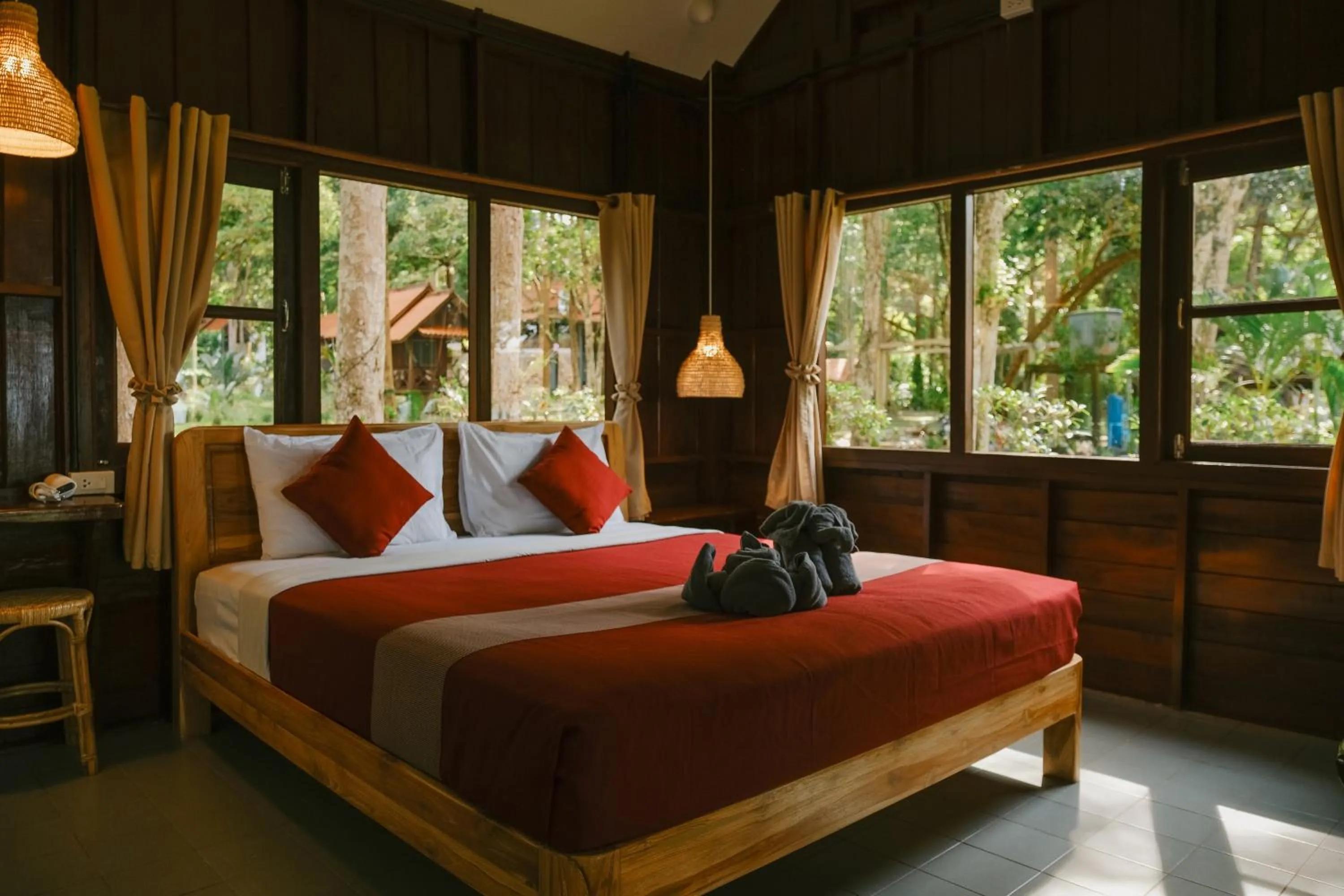 Photo of the whole room, Bed in JOY Bungalow Resort and Restaurant