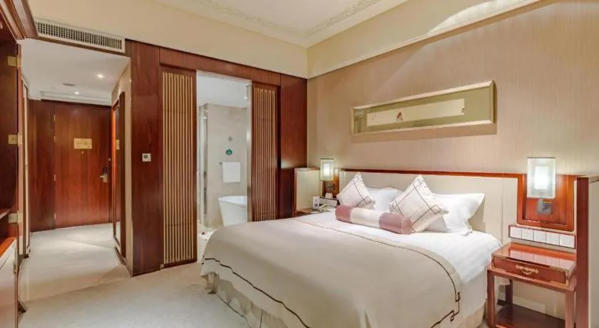 Bed in Tong Que Tai Jinling Hotel Tongling Anhui