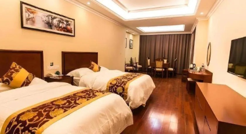 Bed in GreenTree Inn Suzhou Dongxing Road Xinye Square Express Hotel