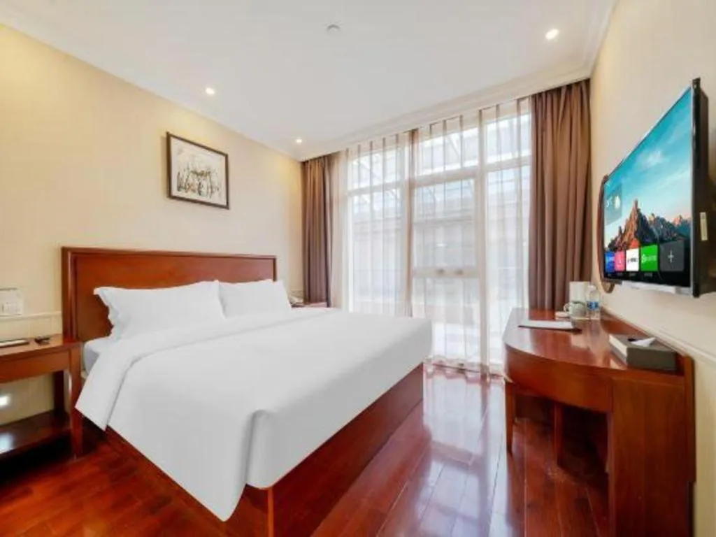 Bed in GreenTree Inn Suzhou Dongxing Road Xinye Square Express Hotel