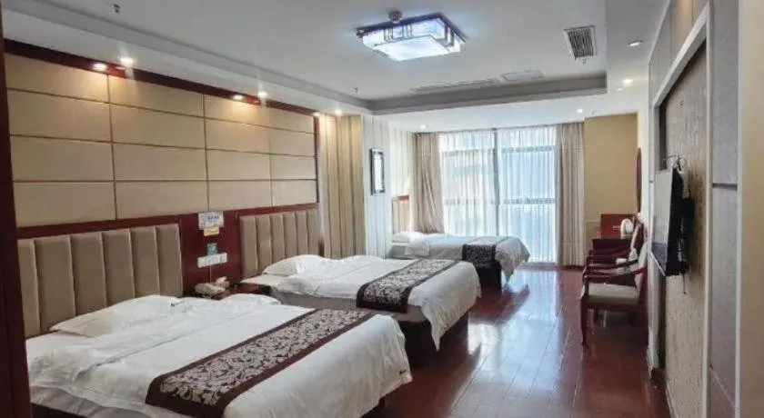 Bed in GreenTree Inn Chuzhou City Quanjiao County High-Speed Italy Trade City Business Hotel