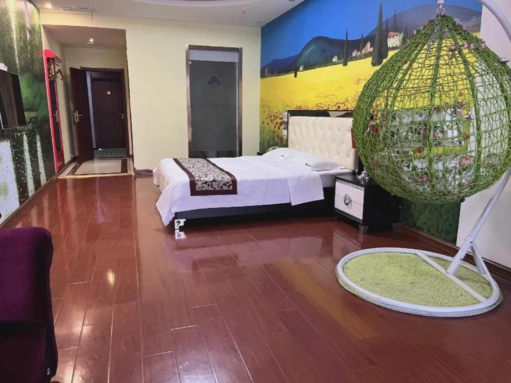 Bed in GreenTree Inn Chuzhou City Quanjiao County High-Speed Italy Trade City Business Hotel