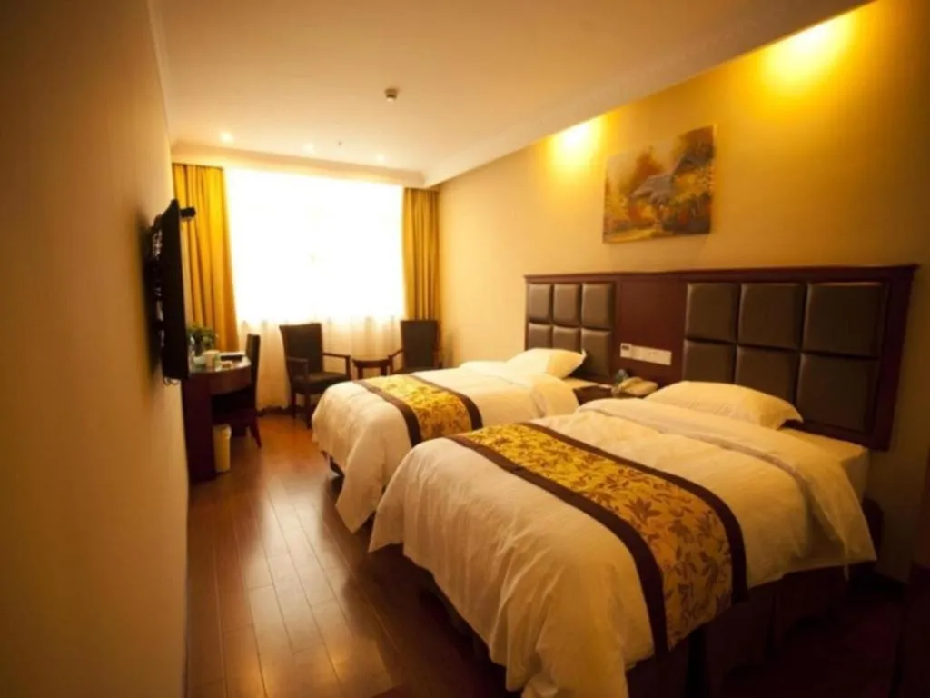 Bed in GreenTree Inn AnHui Maanshan Dangtu High Speed Railway East Station RT-Market Business Hotel