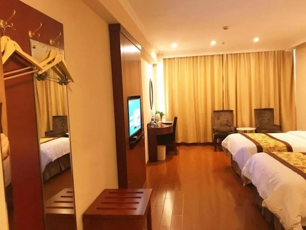 Bed in GreenTree Inn AnHui Maanshan Dangtu High Speed Railway East Station RT-Market Business Hotel