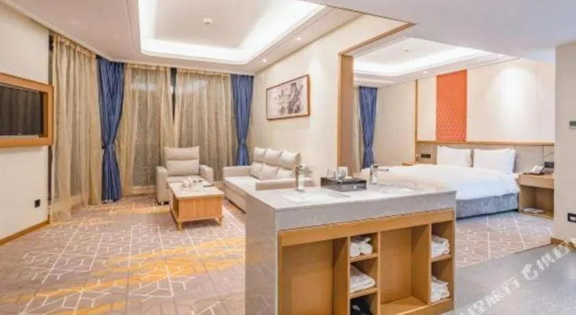 Bed in Gtel Rock City Qingdao Hotel