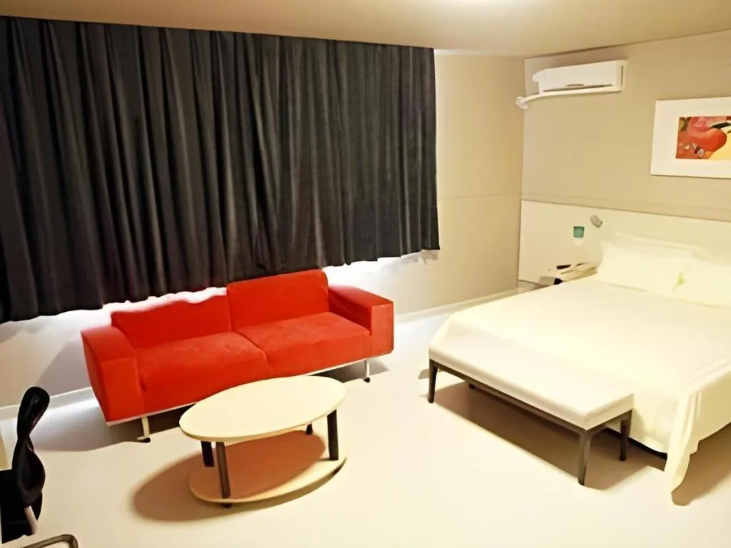 Bed in Jinjiang Inn Yantai Penglaige Zhonglou North Road