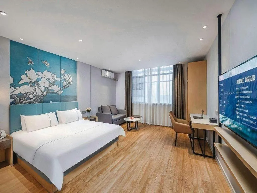 Bed in Jinjiang Inn Xuzhou Pizhou Sanchahe Road