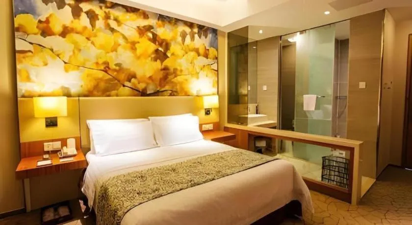 Bed in Jinjiang Metropolo Hotel - Taizhou Wanda Plaza