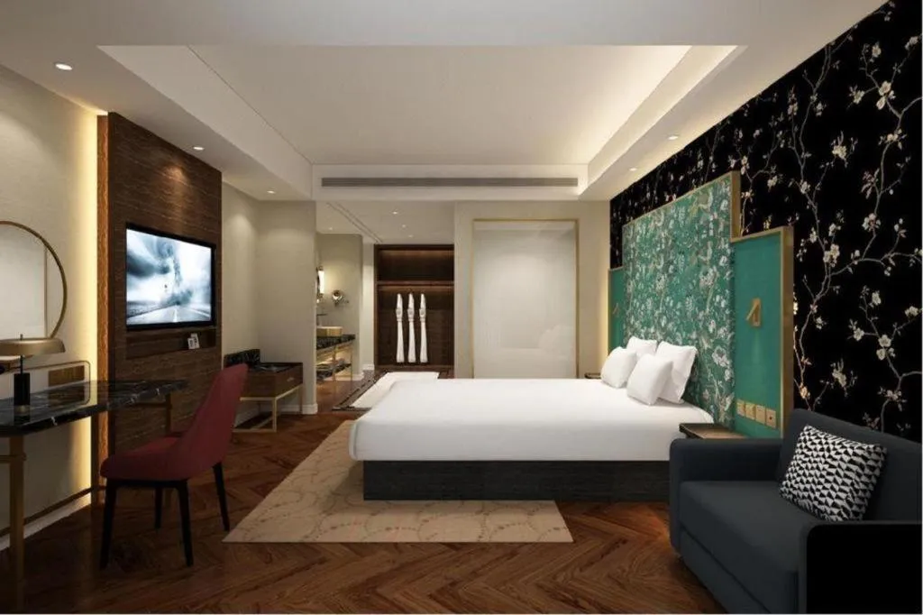 Bed in Jinjiang Metropolo Hotel - Taizhou Wanda Plaza