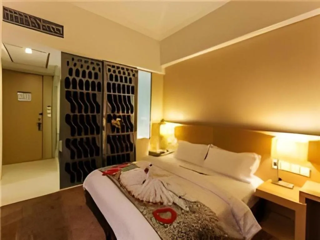Bed in Jinjiang Metropolo Hotel - Langfang Wanda Plaza