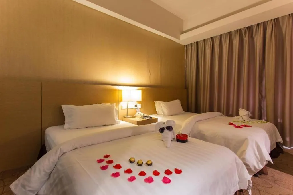 Bed in Jinjiang Metropolo Hotel - Langfang Wanda Plaza