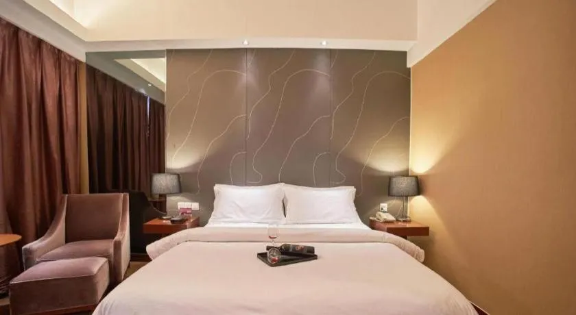 Bed in Metropolo Hotel Shijiazhuang Yuhua Wanda Plaza