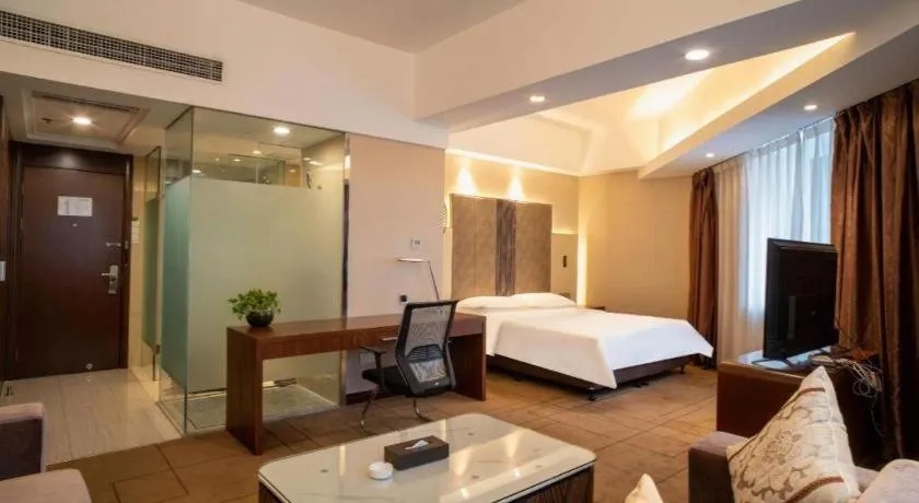 Bed in Metropolo Hotel Shijiazhuang Yuhua Wanda Plaza