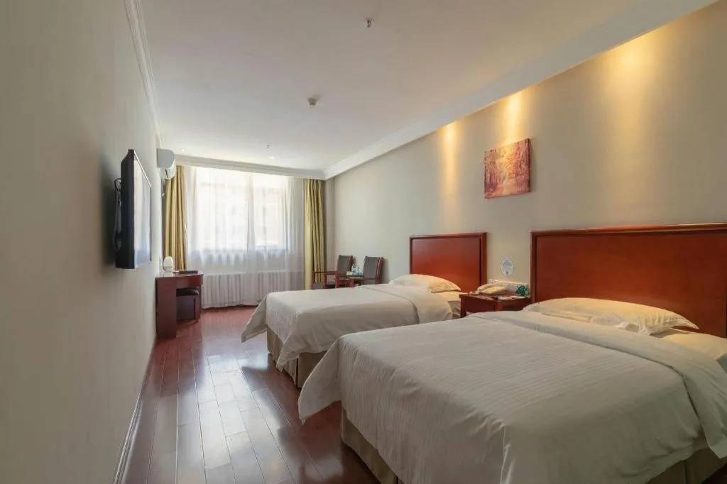 Bed in GreenTree Inn ShanDong Yantai Yantai University Business Hotel