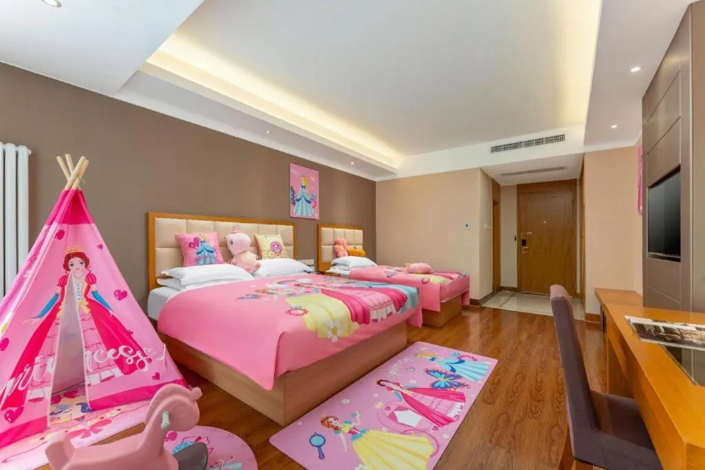 Bed in GreenTree Inn Shandong Taian Feicheng Xincheng Road Business Hotel