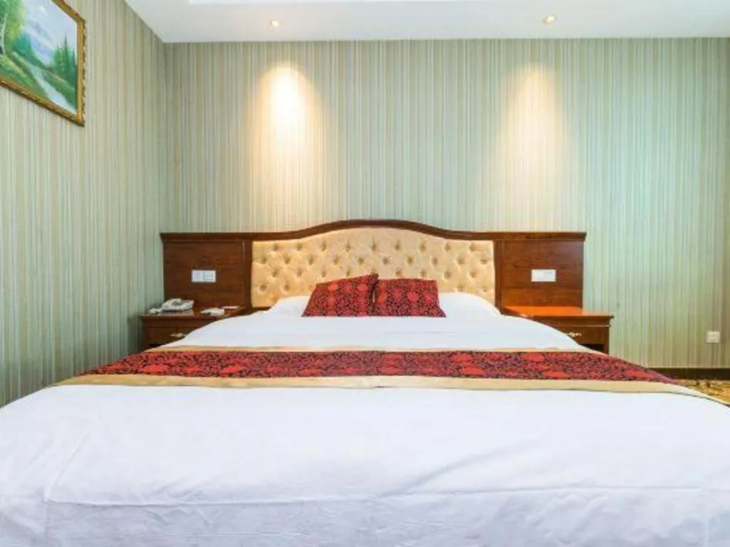 Bed in GreenTree Alliance Zhejiang Zhoushan Putuoshan Zhujiajian Scenic Spot Hotel