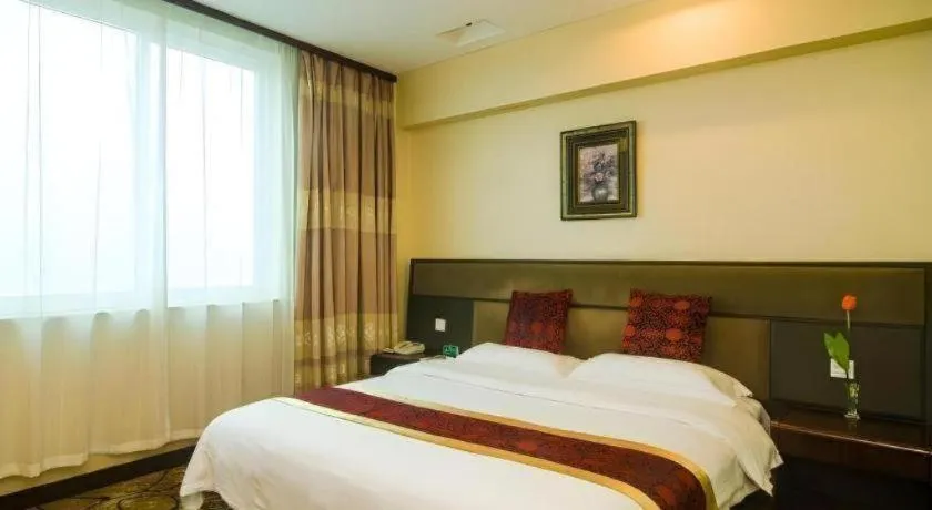 Bed in GreenTree Alliance Zhejiang Zhoushan Putuoshan Zhujiajian Scenic Spot Hotel