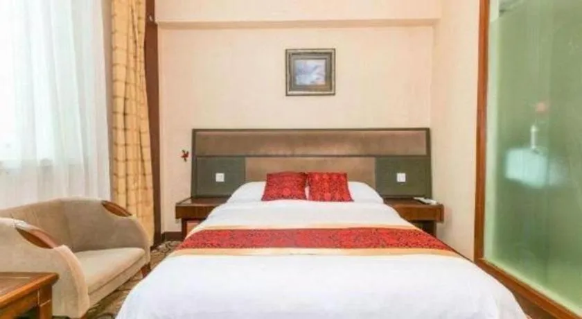 Bed in GreenTree Alliance Zhejiang Zhoushan Putuoshan Zhujiajian Scenic Spot Hotel