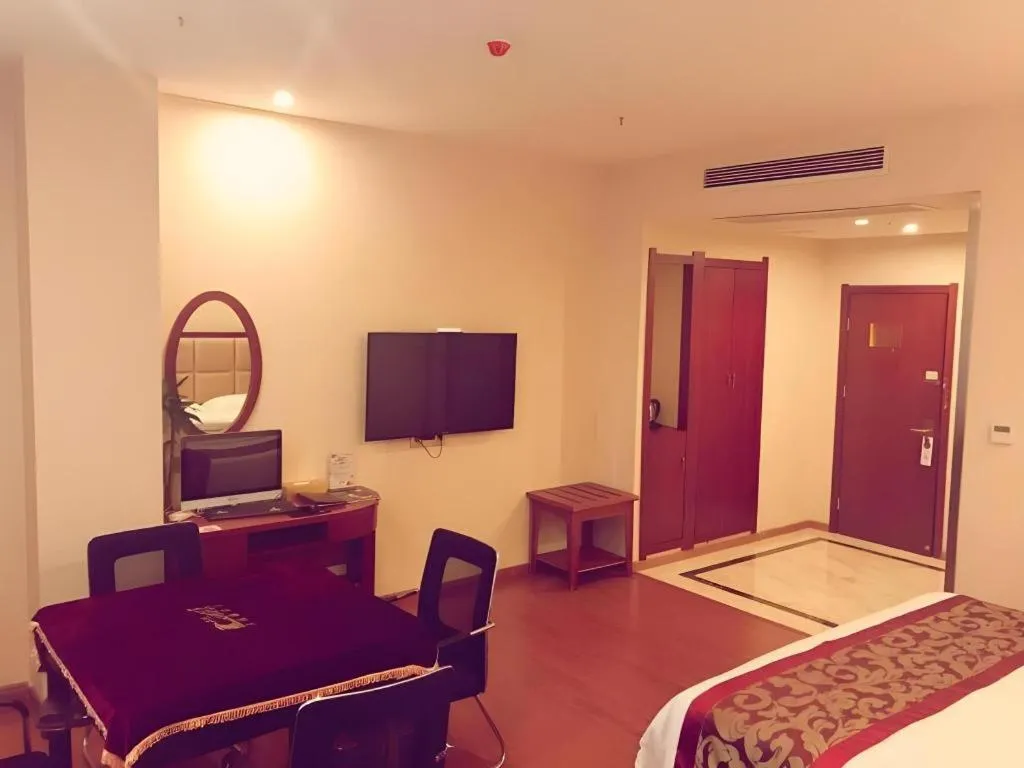 Bed in GreenTree Inn Jiangxi Shangrao Qianshan Ehu Avenue Express Hotel