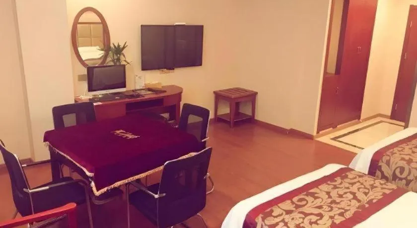 Bed in GreenTree Inn Jiangxi Shangrao Qianshan Ehu Avenue Express Hotel