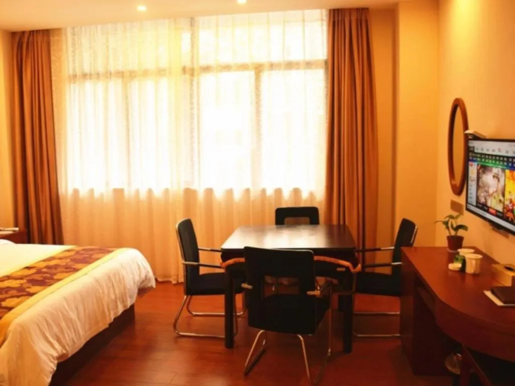 Bed in GreenTree Inn Jiangxi Shangrao Qianshan Ehu Avenue Express Hotel