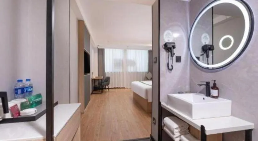 Bed in GreenTree Inn JiangSu Changzhou Lijia Town Wujin Road Business Hotel