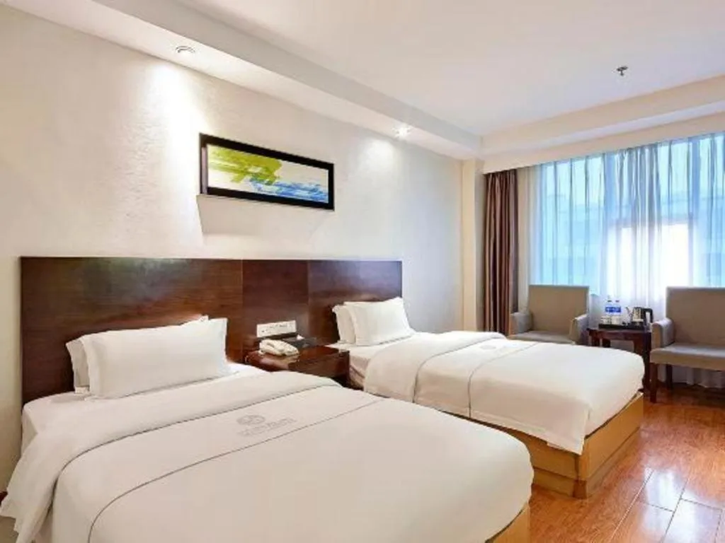 Bed in Insail Hotels Guangzhou Huangpu Dashadi Metro Station