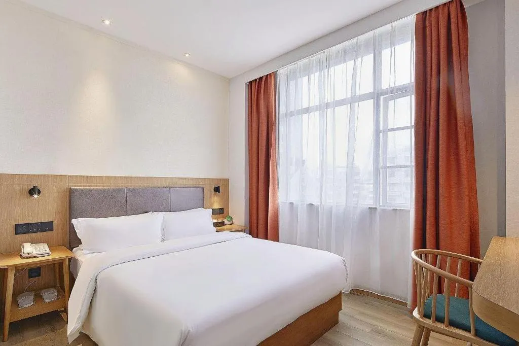Bed in Insail Hotels Guangzhou Huangpu Dashadi Metro Station