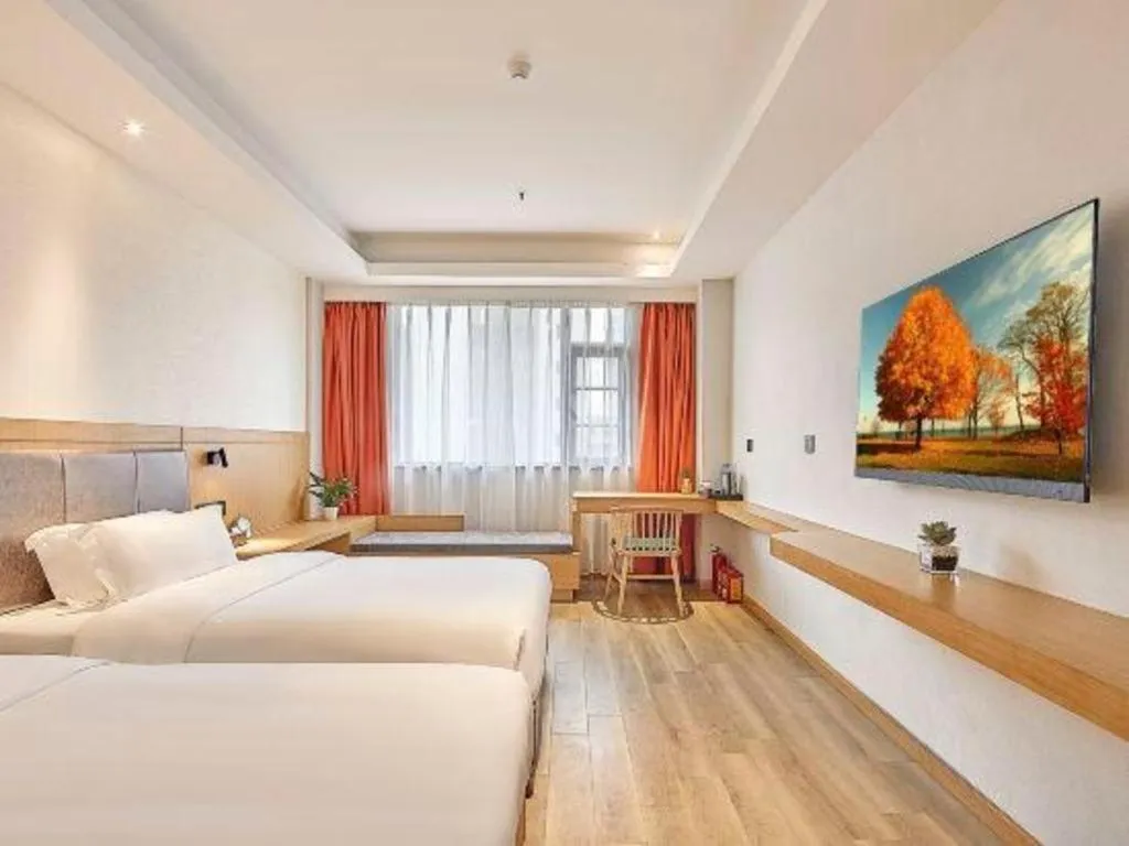 Bed in Insail Hotels Guangzhou Huangpu Dashadi Metro Station