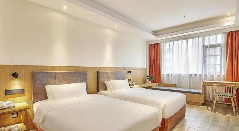 Bed in Insail Hotels Guangzhou Huangpu Dashadi Metro Station