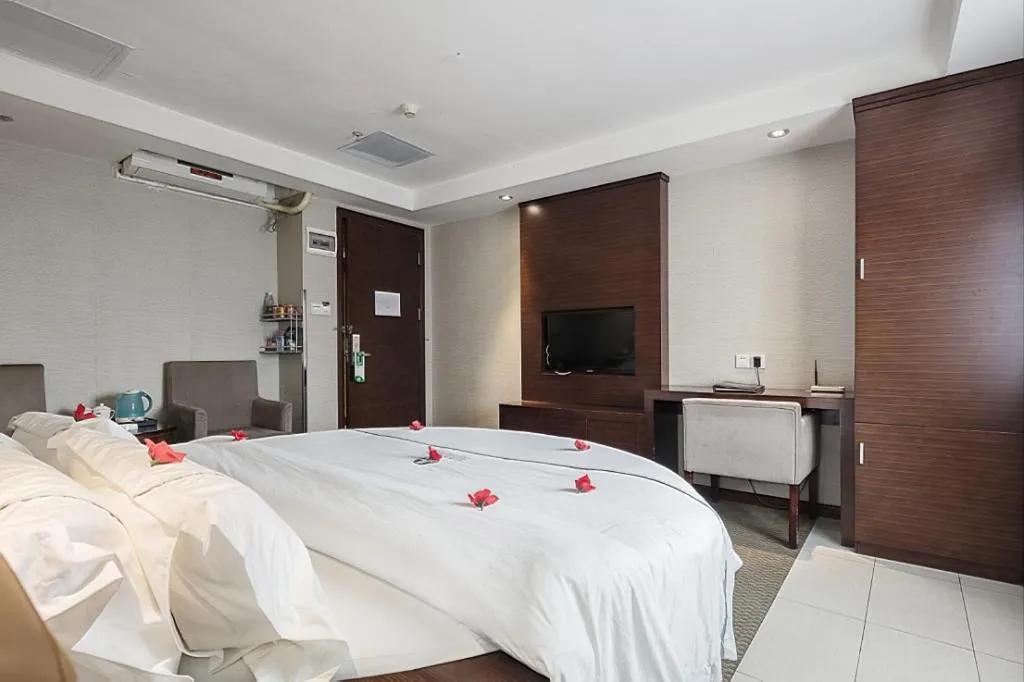 Bed in Insail Hotels Guangzhou Huangpu Dashadi Metro Station