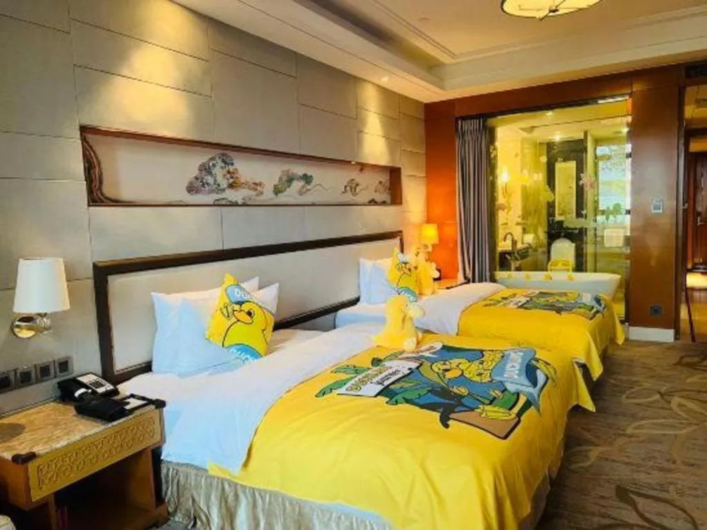 Bed in Mingdu Ziwei Garden Hotel