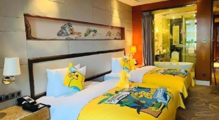 Bed in Mingdu Ziwei Garden Hotel