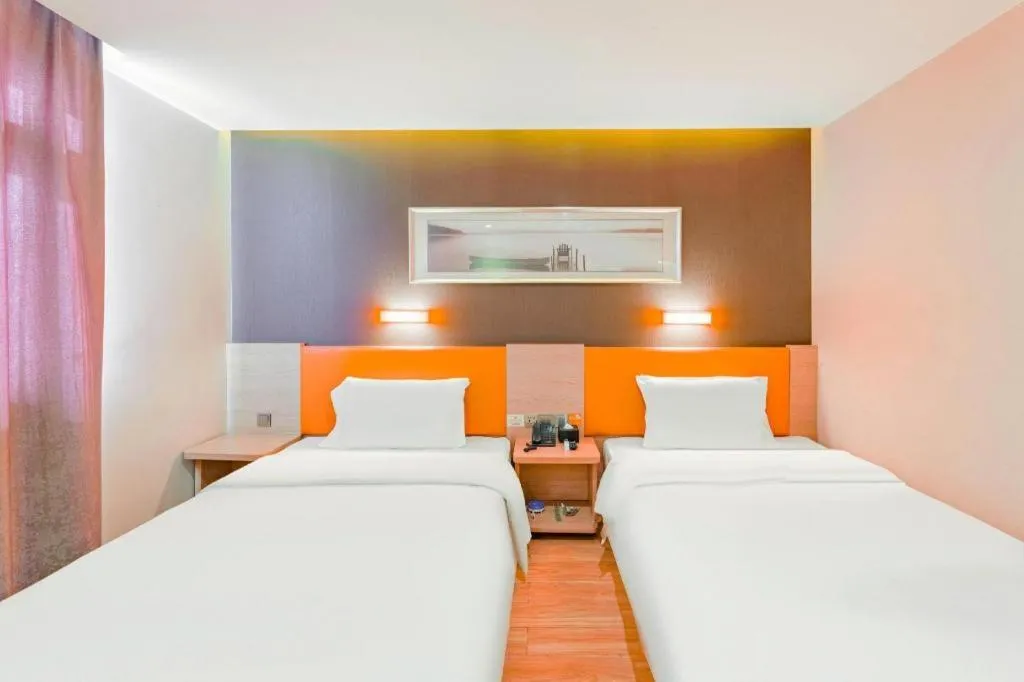 Bed in IU Hotel Tianjin Youyi Road Meijiang Exhibition Meiniu Metro Station