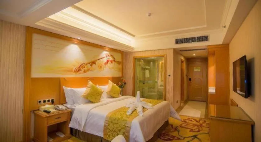 Bed in Vienna Hotel Guangxi Liuzhou Xijiang Vientiane City