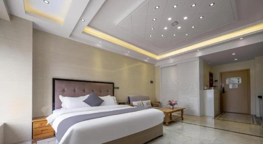 Bed in Xana Hotelle Chengdu East Railway Station Kaide Plaza