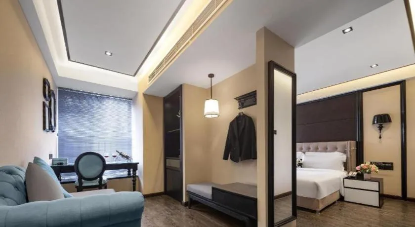 Bed in Xana Hotelle Chengdu East Railway Station Kaide Plaza