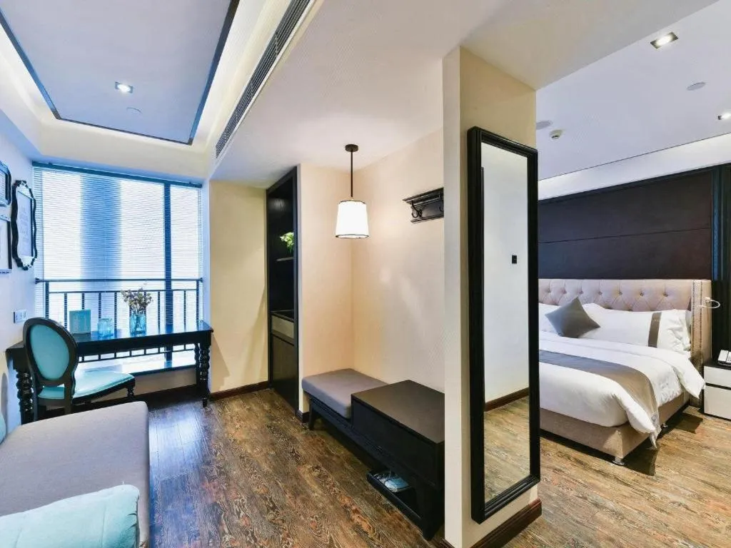 Bed in Xana Hotelle Chengdu East Railway Station Kaide Plaza